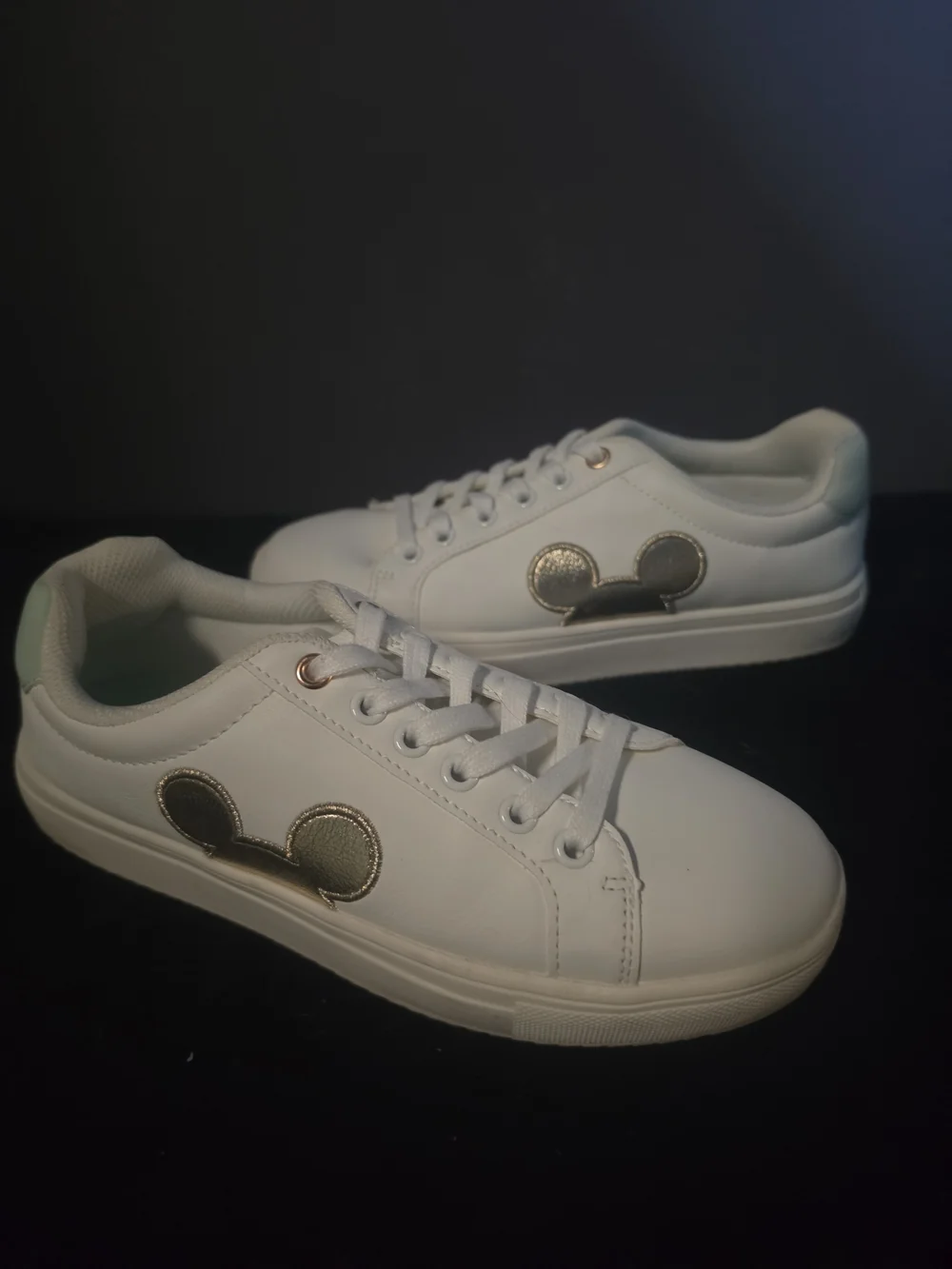 Disney x ALDI Mickey Mouse White Gold Sneakers